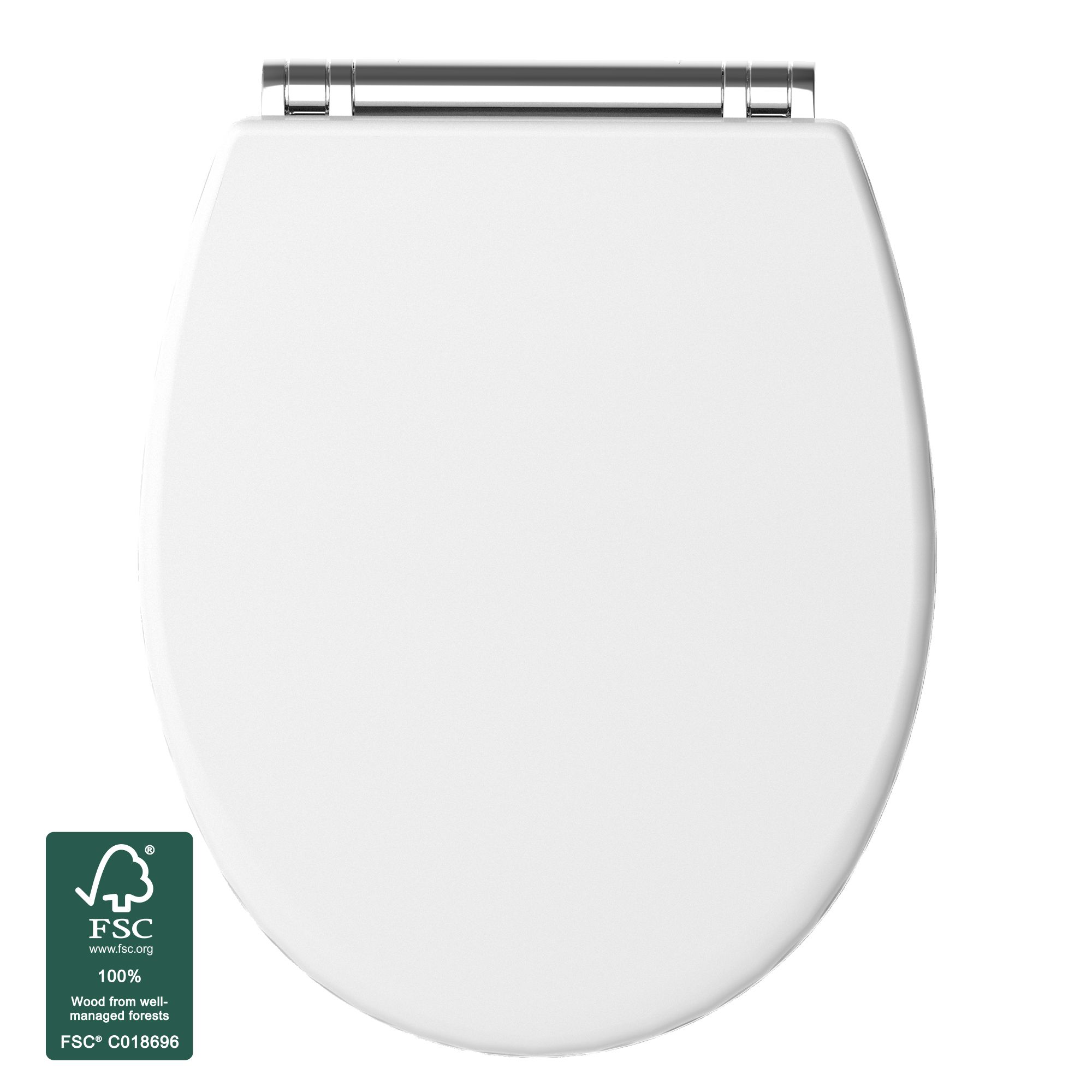 Bemis Siège de Toilette Easy Clean Allongé Rembourré en Vinyle à Avant  Fermé en Blanc